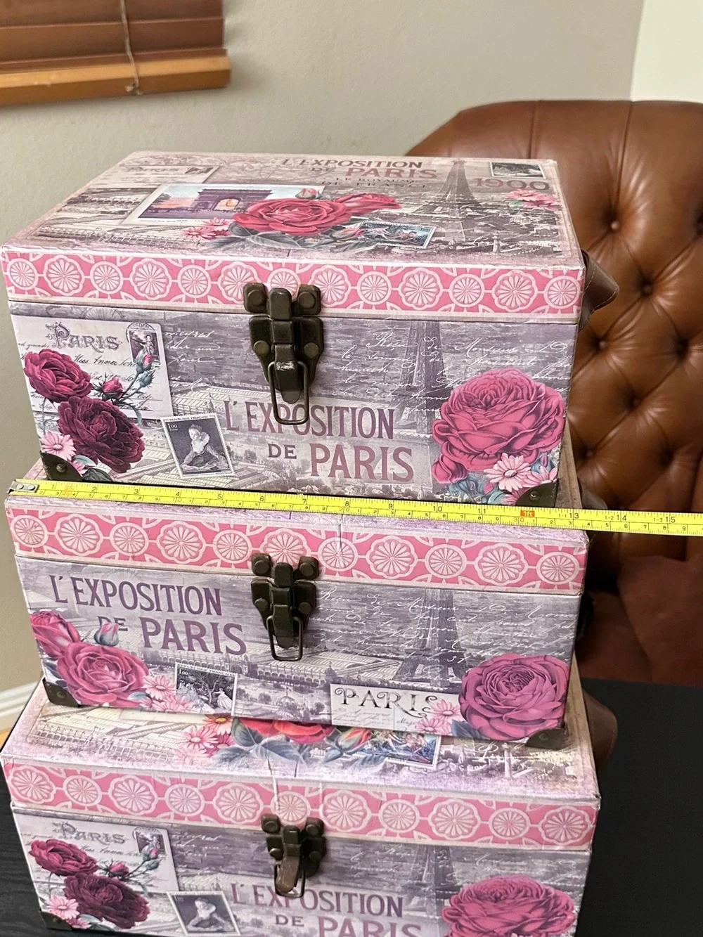 Paris Decorative Storage Boxes – Set of 3